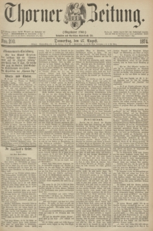 Thorner Zeitung : Gegründet 1760. 1874, Nro. 200 (27 August)