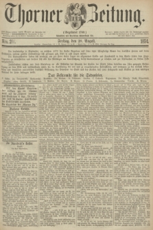 Thorner Zeitung : Gegründet 1760. 1874, Nro. 201 (28 August)