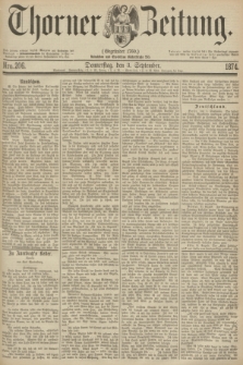 Thorner Zeitung : Gegründet 1760. 1874, Nro. 206 (3 September)
