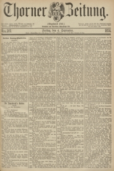 Thorner Zeitung : Gegründet 1760. 1874, Nro. 207 (4 September)