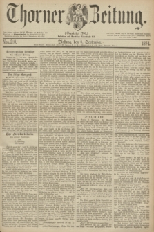 Thorner Zeitung : Gegründet 1760. 1874, Nro. 210 (8 September)