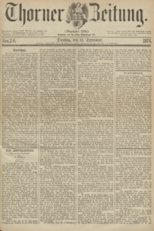 Thorner Zeitung : Gegründet 1760. 1874, Nro. 216 (15 September)