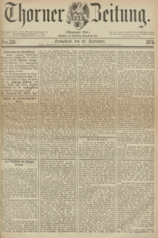 Thorner Zeitung : Gegründet 1760. 1874, Nro. 226 (26 September)