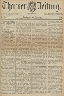 Thorner Zeitung : Gegründet 1760. 1874, Nro. 227 (27 September) + dod.