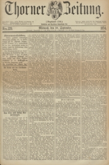 Thorner Zeitung : Gegründet 1760. 1874, Nro. 229 (30 September)