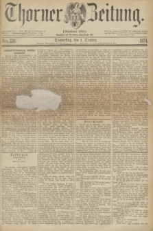 Thorner Zeitung : Gegründet 1760. 1874, Nro. 230 (1 October)