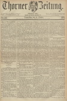 Thorner Zeitung : Gegründet 1760. 1874, Nro. 242 (15 October)