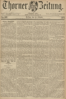 Thorner Zeitung : Gegründet 1760. 1874, Nro. 249 (23 October)