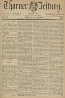 Thorner Zeitung : Gegründet 1760. 1874, Nro. 270 (17 November)