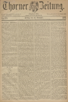 Thorner Zeitung : Gegründet 1760. 1874, Nro. 273 (20 November)