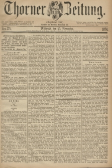 Thorner Zeitung : Gegründet 1760. 1874, Nro. 277 (25 November)