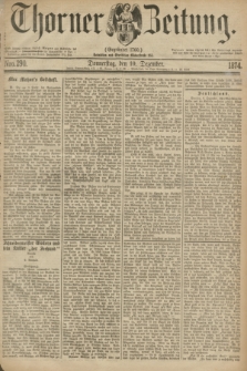 Thorner Zeitung : Gegründet 1760. 1874, Nro. 290 (10 Dezember)
