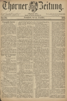 Thorner Zeitung : Gegründet 1760. 1874, Nro. 292 (12 Dezember)