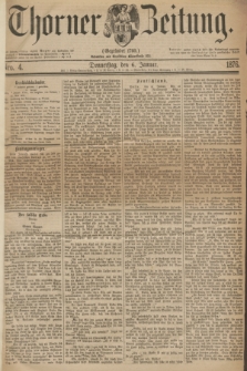 Thorner Zeitung : Gegründet 1760. 1876, Nro. 4 (6 Januar)