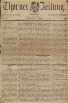 Thorner Zeitung : Gegründet 1760. 1876, Nro. 5 (7 Januar)