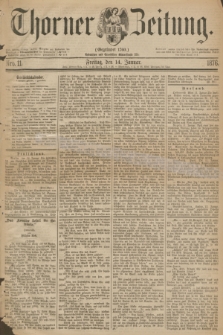 Thorner Zeitung : Gegründet 1760. 1876, Nro. 11 (14 Januar)