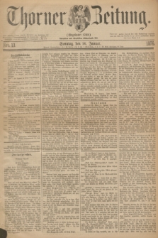 Thorner Zeitung : Gegründet 1760. 1876, Nro. 13 (16 Januar)