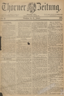 Thorner Zeitung : Gegründet 1760. 1876, Nro. 19 (23 Januar)