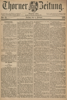 Thorner Zeitung : Gegründet 1760. 1876, Nro. 29 (4 Februar)