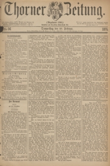 Thorner Zeitung : Gegründet 1760. 1876, Nro. 34 (10 Februar)