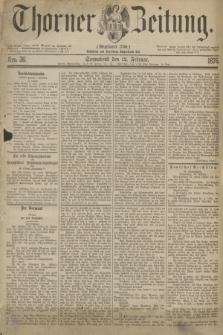 Thorner Zeitung : Gegründet 1760. 1876, Nro. 36 (12 Februar)