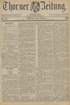 Thorner Zeitung : Gegründet 1760. 1876, Nro. 39 (16 Februar)