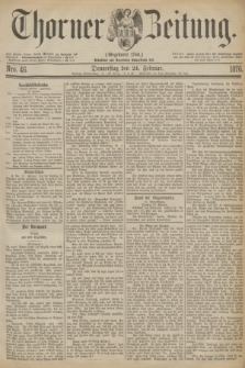 Thorner Zeitung : Gegründet 1760. 1876, Nro. 46 (24 Februar)