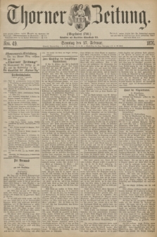 Thorner Zeitung : Gegründet 1760. 1876, Nro. 49 (27 Februar)