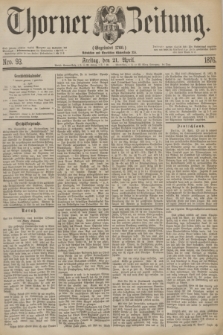 Thorner Zeitung : Gegründet 1760. 1876, Nro. 93 (21 April)