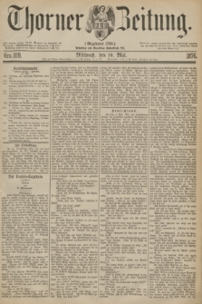 Thorner Zeitung : Gegründet 1760. 1876, Nro. 109 (10 Mai)
