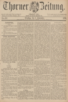 Thorner Zeitung : Gegründet 1760. 1876, Nro. 207 (5 September)