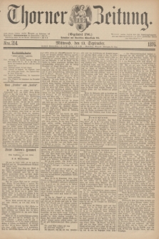 Thorner Zeitung : Gegründet 1760. 1876, Nro. 214 (13 September)