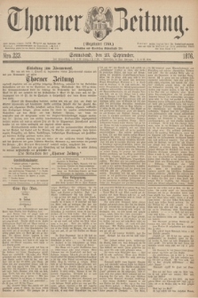 Thorner Zeitung : Gegründet 1760. 1876, Nro. 223 (23 September)