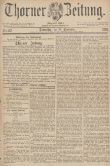 Thorner Zeitung : Gegründet 1760. 1876, Nro. 227 (28 September)