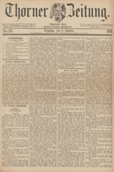 Thorner Zeitung : Gegründet 1760. 1876, Nro. 231 (3 Oktober)