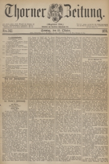 Thorner Zeitung : Gegründet 1760. 1876, Nro. 242 (15 Oktober)