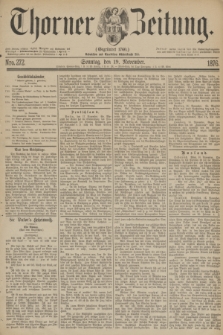 Thorner Zeitung : Gegründet 1760. 1876, Nro. 272 (19 November) + dod.