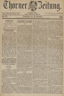 Thorner Zeitung : Gegründet 1760. 1876, Nro. 275 (23 November)
