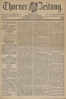 Thorner Zeitung : Gegründet 1760. 1876, Nro. 277 (25 November)