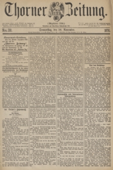 Thorner Zeitung : Gegründet 1760. 1876, Nro. 281 (30 November)