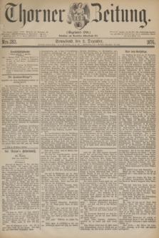 Thorner Zeitung : Gegründet 1760. 1876, Nro. 283 (2 Dezember)