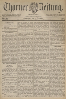 Thorner Zeitung : Gegründet 1760. 1876, Nro. 289 (9 Dezember)