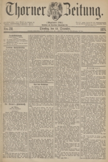 Thorner Zeitung : Gegründet 1760. 1876, Nro. 291 (12 Dezember)