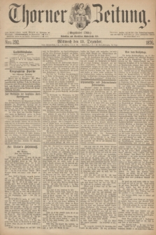 Thorner Zeitung : Gegründet 1760. 1876, Nro. 292 (13 Dezember)