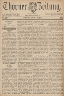 Thorner Zeitung : Gegründet 1760. 1876, Nro. 293 (14 Dezember)