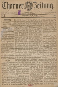 Thorner Zeitung : Gegründet 1760. 1877, Nro. 4 (6 Januar)