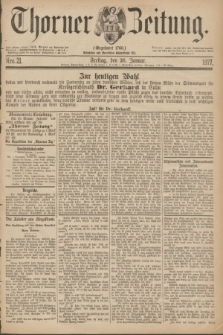 Thorner Zeitung : Gegründet 1760. 1877, Nro. 21 (26 Januar)