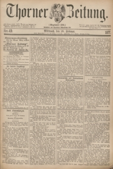 Thorner Zeitung : Gegründet 1760. 1877, Nro. 49 (28 Februar)