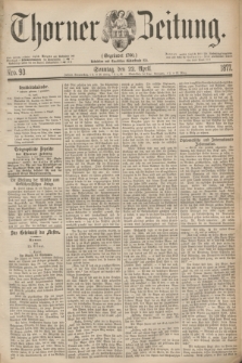 Thorner Zeitung : Gegründet 1760. 1877, Nro. 93 (22 April) + dod.
