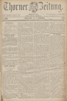 Thorner Zeitung : Gegründet 1760. 1877, Nro. 209 (8 September)